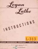 Logan 1800 & 1900, Screw Cutting yturret Lathe, Instructions Manual 1960